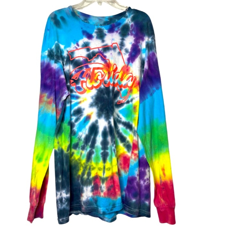 Florida neon tye dye long sleeve shirt